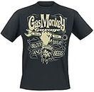 Gas Monkey Garage Garage Wrench Label Homme T-Shirt Manches Courtes Noir M