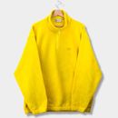 Vintage Sergio Tacchini Fleece Pullover Yellow Logo Mens XL 90's