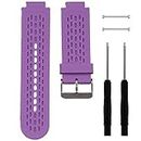 QGHXO Band for Garmin Approach S2 / S4, Soft Silicone Replacement Watch Band Strap for Garmin Approach S2 / S4 GPS Golf Watch, Fits 5.9 inches-8.26 inches Wrist, Purple
