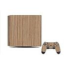 GADGETS WRAP Premium Material Controller & Console Skin Vinyl Decal Sticker Compatible with PS4 Pro - Wooden Teak