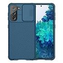 Nillkin Case for Samsung Galaxy S21 S 21 (6.2" Inch) CamShield Pro Slider Camera Close & Open Double Layered Protection TPU + PC Blue Color