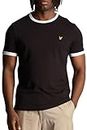 Lyle & Scott Hommes T-Shirt Ringer - Coton Noir De Jais/Blanc L