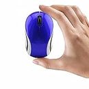 DIGISKYJOY Mini Small Wireless Mouse for Kids Children 3-8 Years Old Child Sized USB Optical Cordless Mice with USB Receiver for PC Laptop Computer (Blue)