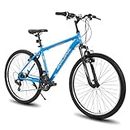 HH HILAND BAMCBASE 26 Zoll Mountainbike, Herren/Damen MTB mit 21 Gang, hochfester Stahlrahmen, V-Bremse, Hardtail Fahrrad für Erwachsene Blau