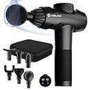 AERLANG Massage Gun,Percussion Massage Gun, Upgrade Muscle Handheld Deep Tissue Massager (Black)-– Six Different Adjustable Heads for Different Muscle Groups - 20 Speed Option Mothers Day Gifts for Mom - Gifts for Mom