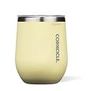 Corkcicle Origins Stemless Cup | Triple Insulated Stainless Steel Wine Cup Tumbler | Stemless Wine Glass | Reusable Thermal Travel Coffee Mug | Wine, Champagne, Cocktails | 12oz / 355ml, Buttercream