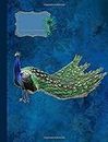 Vintage Peacock Journal Notebook: College Ruled 150 pages 7.44 x 9.69 Lined Writing Paper Journal (Vintage Peacock Journals) (Volume 3)