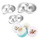 Bath Bomb Moulds, Metal Bath Bomb Molds, 2 Small Ball Shape 2 Medium Ball Shape 2 Large Ball Shape DIY Bath Bomb Making Kit, Aluminium Alloy Easy to Wash and Demould, for DIY Crafting Making Supplies
