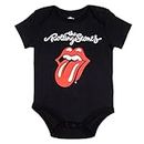 Rolling Stones Rock Band Baby Short Sleeve Bodysuit, Black, 3-6 Months