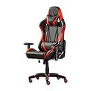 Office Chair Swivel Gaming Chairs with Lumbar Support and Flip-up Arms for Teens Ergonomic Desk Chair with Adjustable Height (Color : Red) (Red)