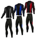 Mens Compression Tight Base Layer Armour Skin Fit gym fitness Shirt Trosuers Set