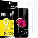 NEW'C Lot de 3, Verre Trempé pour iPhone 8/7 (4.7), Film Protection écran efficace contre les Rayures - Ultra Résistant (0,33mm HD Ultra Transparent) Dureté 9H Glass