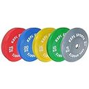 KEFL Sports Olympic Bumper Plate Colour Coded Pairs for Weight Lifting, Strength Training, Multi Gym, 5kg-25kg Pairs (10kg)