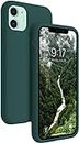 LOXXO® Microfiber Candy Case Compatible for iPhone 11 6.1 inch, Shockproof Slim Back Cover Liquid Silicone Case (Forest Green)