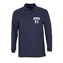 AMERICAN COLLEGE USA Unisex-Kinder Polo A Manches Longues American College Strickjacke, Bleu,