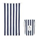 Dock & Bay Beach Towel - Quick Dry, Sand Free - Compact, Lightweight - 100% Recycled - Includes Bag - Cabana - Whitsunday Blue - Large (160x90cm, 63x35)