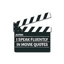 Bhai Please Movie Clapboard Wooden Fridge Magnet TV and Movie Gift and Decoration - I Speak Fluently in Movie Quotes
