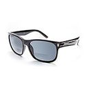 Urbanium Eyewear New York Model – Classic Sunglasses in Black – Polarising with Discreet Reading Window in the Lower Area of the Lenses in Various Thicknesses, black, 3.00