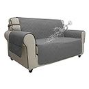 Easy-Going Sofa Slipcover Loveseat Cover Waterproof Couch Cover Furniture Protector Sofa Cover Pets Covers Seamless Whole Piece Non-Slip Fabric Pets Kids Children Dog Cat (Loveseat, Gray)