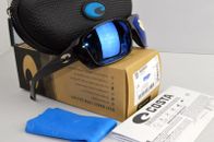 NEW COSTA DEL MAR Cat Cay POLARIZED Sunglasses Blackout / Blue Mirror 580P