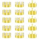 TUPARKA 36 Piezas Golden King Crowns Gold Foil Paper Party Crown Hat Cap para Celebraciones de cumpleaños Photo Props (Oro)