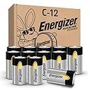 Energizer Alkaline Power C Batteries (12 Pack), Long-Lasting Alkaline C Cell Batteries
