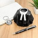 The Bling Stores Personalized/Customized Advocate Coat Shape Pen Stand and Pen with Keychain - Stylish Desk Organizer With Your name On it. for Lawyers and LLB Students Best Gift for Advocates.