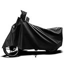Autofy Universal Bike Cover UV Protection & Dustproof Bike Body Cover for Two Wheeler Bike Scooter Scooty Activa (Black)
