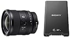 Sony E 20mm f/1.8 G Lens (SEL20F18G) Lens Black & MRW-G2 Hi Speed CFexpress Type A & SD Card Reader, Black, Compact (MRWG2.SYM)