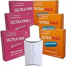 3 x Ultra Max Blue & Ultra Pink Sex Tablets for Men and Women Bundle – Strong Natural Sex Enhancers for Couples! Libido, Endurance & Sex Drive Support! Contains Maca, Ginseng