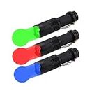 MODOAO Red Blue Green LED Flashlight Pack of 3 Zoomable Waterproof 3 Lighting Modes Adjustable Spotlight for Camping, Hunting, Hiking, Night Vision, Night Fishing, Astronomy and Emergencies