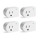 Single Surge Protector Plug, Grounded Outlet Wall Tap Adapter with Indicator Light, 1 Outlet,245J/125V, ETL, White, 4Pack