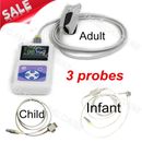 CONTEC OLED Finger Pulse Oximeter CMS60D with 3 probes,Adult+Infant+Child,CE FDA