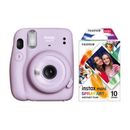 FUJIFILM INSTAX MINI 11 Instant Film Camera with Spray Art Film Kit (Lilac Purple, 1 16654803