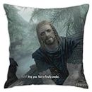 Zcqubnfek Hey You You're Finally Awake Pillow Covers 18"x18" Video Game Lover Home Decor Pillowcases Bedroom Office Living Room Couch Car Sofa Cushion Cover