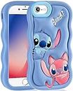 Koecya for iPhone 8/7/6s/6/SE 2022/SE 2020 Case 4.7 inch Cute Cartoon 3D Character Funny Girly Cases for Girls Boys Women Teens Kawaii Fun Cool Silicone Soft Cover for Apple SE 3rd/2nd, Stit