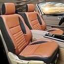 AUTOXYGEN Car PU Leather Luxury seat Cover Front & Rear Accessories for Altroz (Tan & Black, 1013)