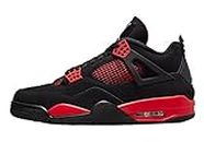 Nike mens Air Jordan 4 Retro, Black/White-red, 11 US