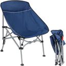Arlmont & Co. Redcamp Folding Camping Backpacking Chair, Heavy Duty portable camping Chair w/ Carry Bag, 300lbs in Blue | Wayfair