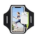 Running Armband with AirPods Bag, Armband Phone Holder for iPhone 14 12 13 Pro Max/11/XS Max/XR X/8 7 Plus, Samsung S20 S10 S9 A51 A71 up to 6.9", Arm Band Holder for Sports Gym Workouts Exercise