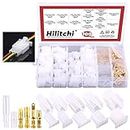 Hilitchi 700 Pcs 2.8mm 2 3 4 6 9 Pin Automotive Electrical Wire Connectors Pin Header Crimp Wire Terminals Assortment Kit with 30 Sets 4mm Car Motorcycle Bullet Terminal Wire Connectors with Cover