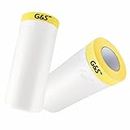 G&S Pre Taped Masking Film I Paint Protection Film Tape for Automotive painting, Covering for car, floor, wall and furniture (Width- 1.1 Meters (1100mm) X 20 Meters, 2)
