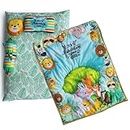 KRADYL KROFT 6 Pc Bedding Set for Infants | Baby Bedding Set | Baby Mattress with Quilt | Side Pillows | Head Pillow (Adventure Time)
