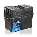 12V Batterie Box Outdoor Batteriebox Portable Multifunktions Tray Cases für Marine Boot RV Camping Reise Blei Säure AGM Lithium LiFePO4 Batterie Kunststoff Boxen (Batterie nicht enthalten)