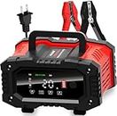 20-Amp Car Battery Charger, 12V/20A and 24V/10A LiFePO4,Lead-Acid(AGM/Gel/SLA) Automatic Smart Trickle Charger Maintainer,Desulfator, 300W Fast Charging for Automotive Truck Motorcycle Lawn Mower Boat