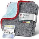Glart 471PP microfibre cloth, for paint polish, panes, cockpit, polishing & drying for car, motorcycle and bicycle,microfibre polishing cloth varnish, 60x40 cm, Anthracite-blue