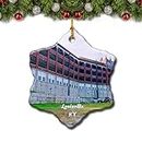 Umsufa Louisville Waverly Hills Sanatorium Kentucky USA Adorno para árbol de Navidad, regalo de viaje, recuerdo de 3 pulgadas, porcelana de doble cara
