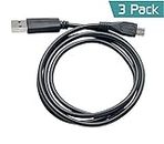 Slabo Cable de Carga Micro USB para Playstation 4 Controller | PS4 | PS4 Slim | PS 4 Pro | Xbox One | One S | One Elite Charging Cable - Pack of 3