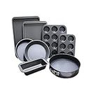 8-Piece Non Stick Bakeware Set Baking Set- with Muffin Tray, Oven Tray, Cake Pan, Loaf Pan & Spring Form Cake Tin