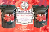 500g Dried Hibiscus- 100% Pure - Remarkable health and beauty benefits- Tea.